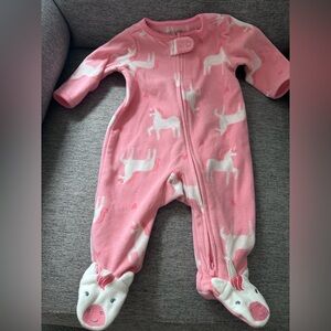 Carter's Child of Mine Pink Unicorn Sleep N Play, One-Piece - 0-3M